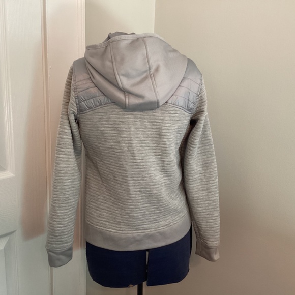 Gerry Gray Blue Hooded Jacket w/ zip up pockets thumb holes - Picture 3 of 6